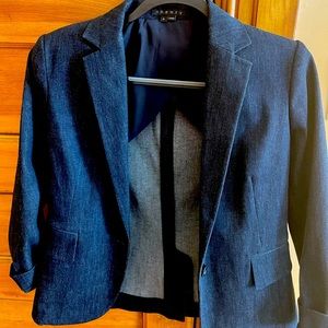 Theory Denim Blazer with single button